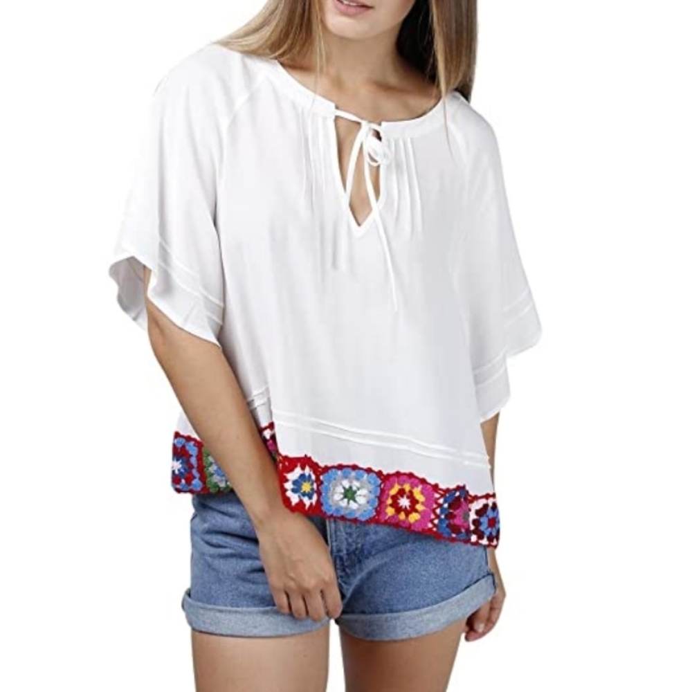 NWT Central Park West Oleander Bell Sleeve Top, XS